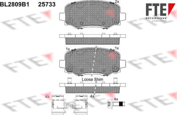 FTE 9010999 - Set placute frana,frana disc aaoparts.ro