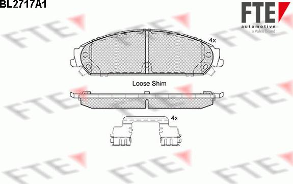 FTE BL2717A1 - Set placute frana,frana disc aaoparts.ro