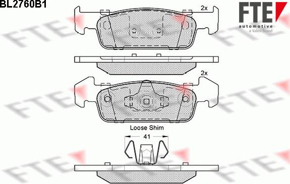 FTE 9010968 - Set placute frana,frana disc aaoparts.ro