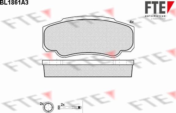 FTE BL1861A3 - Set placute frana,frana disc aaoparts.ro