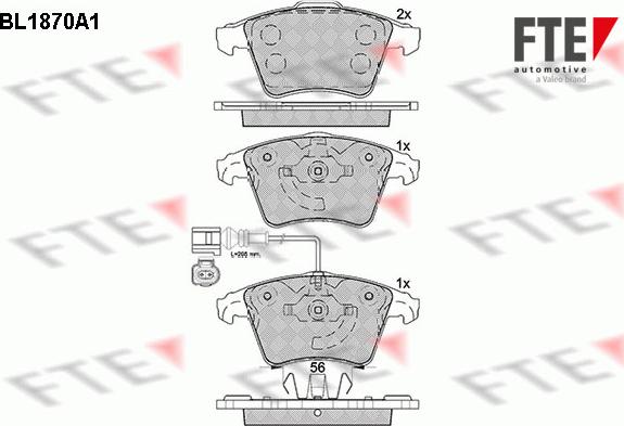 FTE 9010450 - Set placute frana,frana disc aaoparts.ro