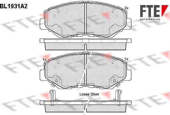 FTE 9010521 - Set placute frana,frana disc aaoparts.ro