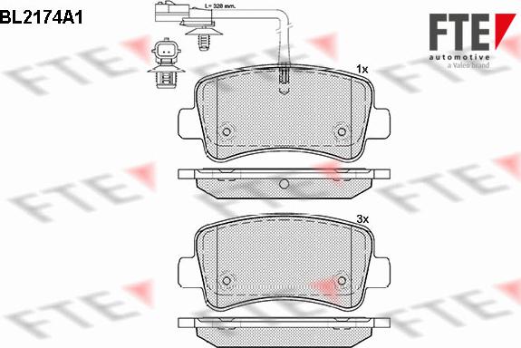 FTE BL2174A1 - Set placute frana,frana disc aaoparts.ro