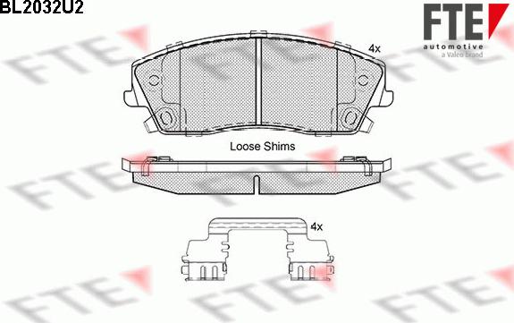 FTE BL2032U2 - Set placute frana,frana disc aaoparts.ro