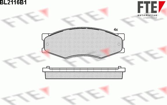 FTE BL2116B1 - Set placute frana,frana disc aaoparts.ro