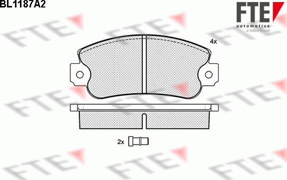 FTE BL1187A2 - Set placute frana,frana disc aaoparts.ro