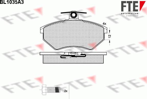 FTE 9010015 - Set placute frana,frana disc aaoparts.ro