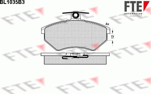 FTE 9010016 - Set placute frana,frana disc aaoparts.ro