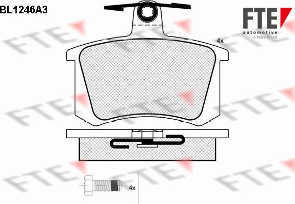 FTE BL1246A3 - Set placute frana,frana disc aaoparts.ro