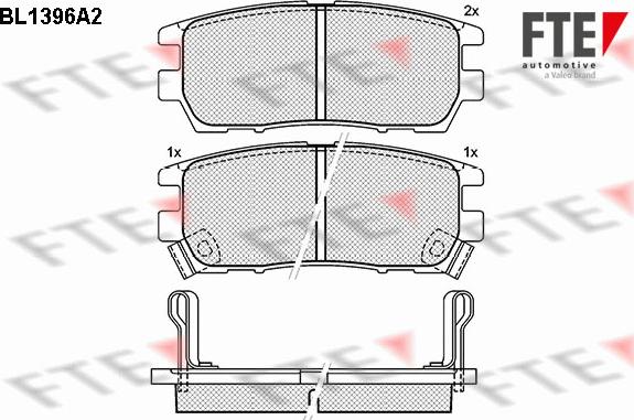 FTE BL1396A2 - Set placute frana,frana disc aaoparts.ro