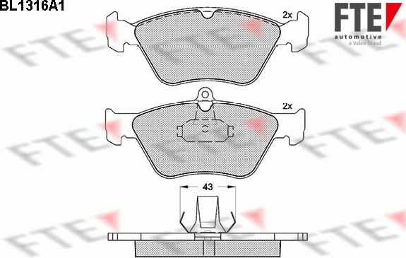 FTE BL1316A1 - Set placute frana,frana disc aaoparts.ro