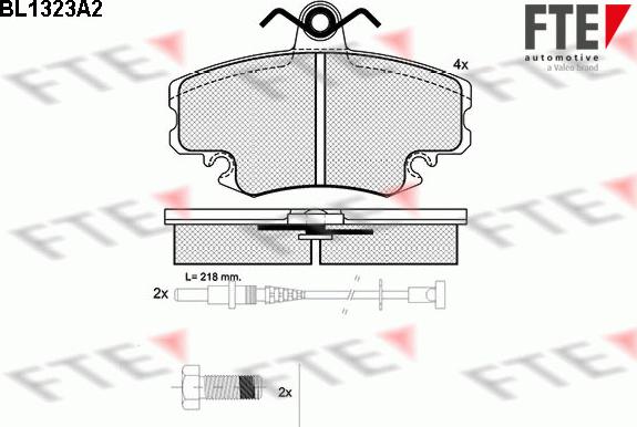 FTE 9010110 - Set placute frana,frana disc aaoparts.ro