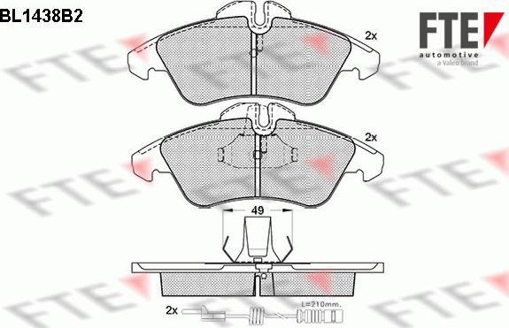 FTE 9010188 - Set placute frana,frana disc aaoparts.ro