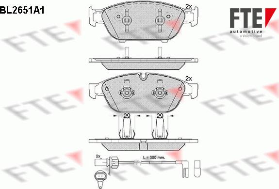 FTE BL2651A1 - Set placute frana,frana disc aaoparts.ro