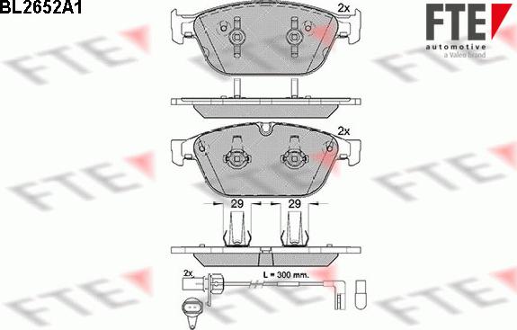 FTE BL2652A1 - Set placute frana,frana disc aaoparts.ro