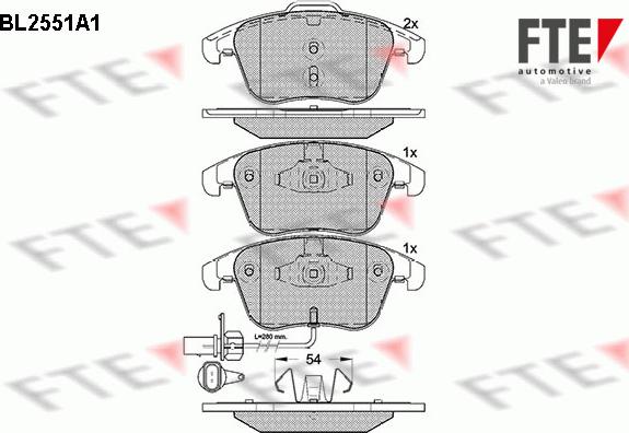 FTE 9010804 - Set placute frana,frana disc aaoparts.ro