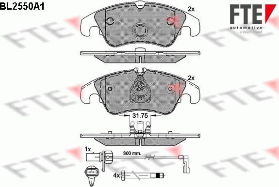 FTE 9010803 - Set placute frana,frana disc aaoparts.ro