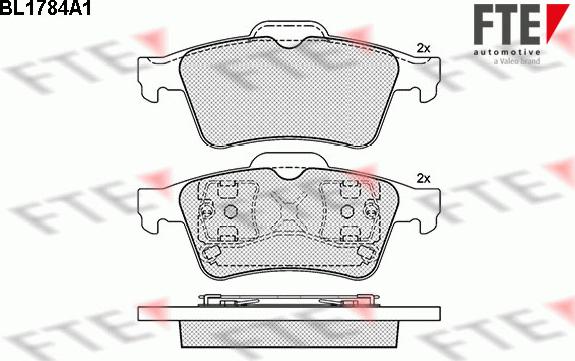 FTE BL1784A1 - Set placute frana,frana disc aaoparts.ro