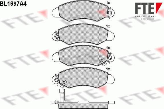 FTE 9010307 - Set placute frana,frana disc aaoparts.ro