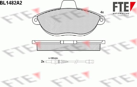 FTE 9010211 - Set placute frana,frana disc aaoparts.ro