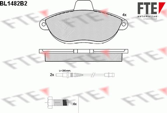 FTE 9010212 - Set placute frana,frana disc aaoparts.ro