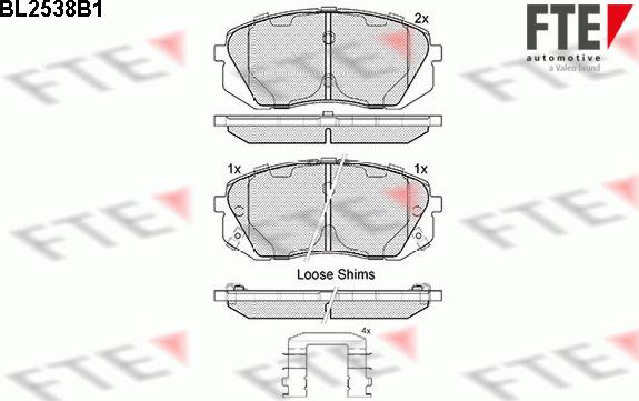 FTE BL2538B1 - Set placute frana,frana disc aaoparts.ro