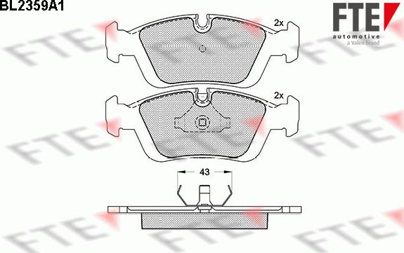 FTE BL2359A1 - Set placute frana,frana disc aaoparts.ro