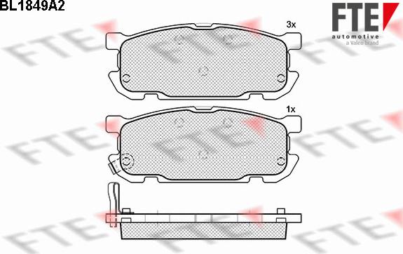FTE BL1849A2 - Set placute frana,frana disc aaoparts.ro