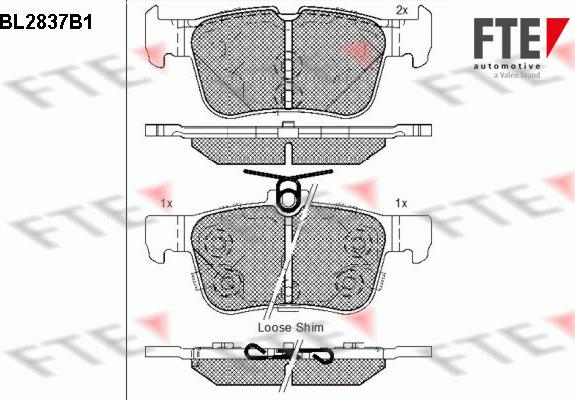 FTE 9011016 - Set placute frana,frana disc aaoparts.ro
