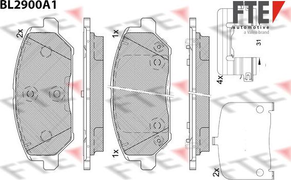 FTE 9011141 - Set placute frana,frana disc aaoparts.ro