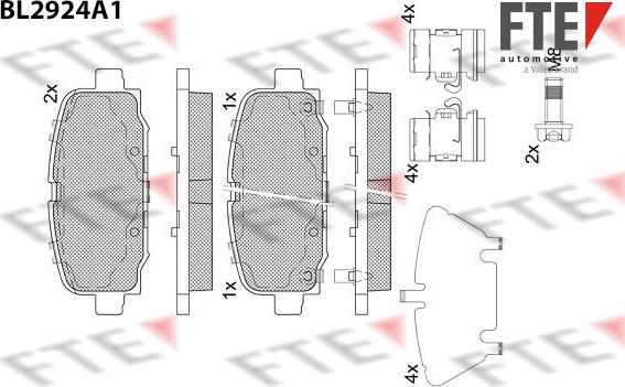 FTE 9011167 - Set placute frana,frana disc aaoparts.ro