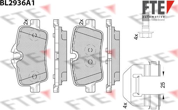 FTE 9011180 - Set placute frana,frana disc aaoparts.ro