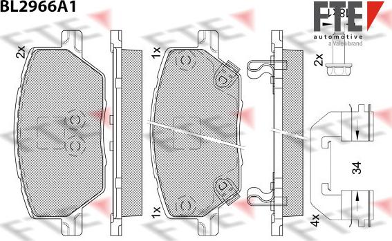 FTE 9011210 - Set placute frana,frana disc aaoparts.ro