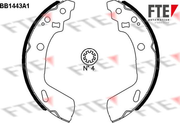 FTE BB1443A1 - Set saboti frana aaoparts.ro