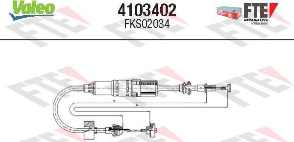 FTE 4103402 - Cablu ambreiaj aaoparts.ro