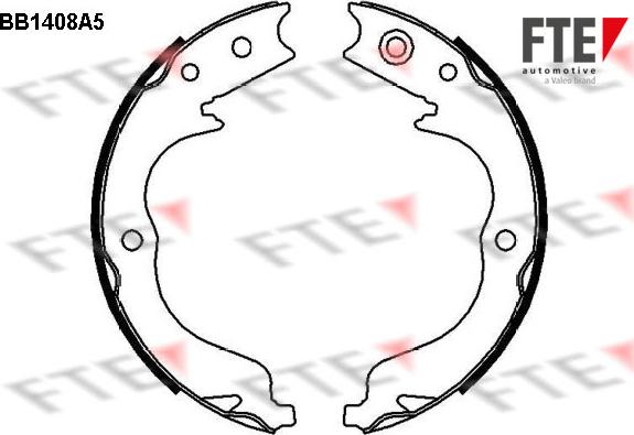 FTE BB1408A5 - Set saboti frana, frana de mana aaoparts.ro