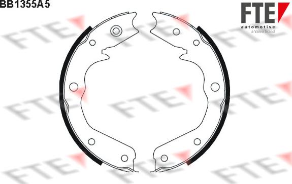 FTE BB1355A5 - Set saboti frana, frana de mana aaoparts.ro