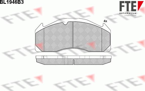 FTE BL1946B3 - Set placute frana,frana disc aaoparts.ro