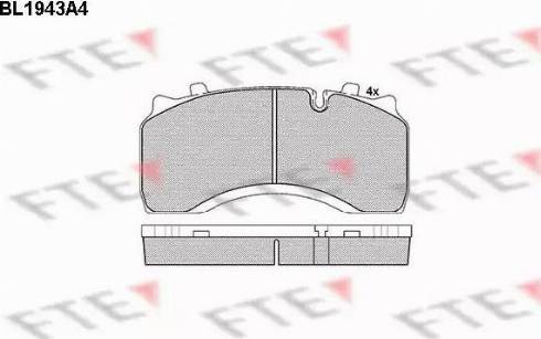 FTE BL1943A4 - Set placute frana,frana disc aaoparts.ro