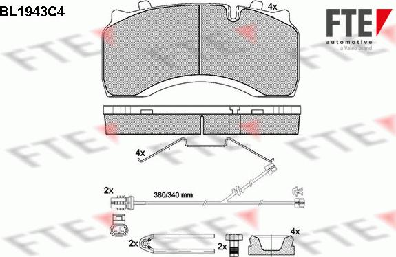FTE BL1943C4 - Set placute frana,frana disc aaoparts.ro