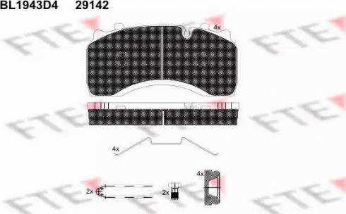 FTE BL1943D4 - Set placute frana,frana disc aaoparts.ro