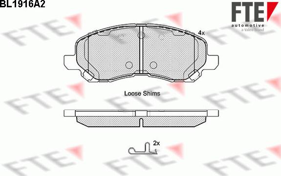 FTE BL1916A2 - Set placute frana,frana disc aaoparts.ro