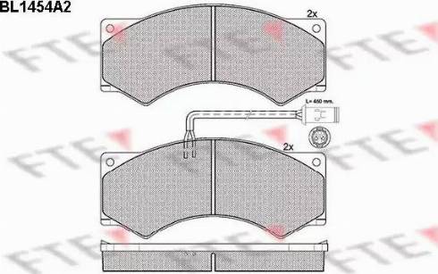 FTE BL1454A2 - Set placute frana,frana disc aaoparts.ro