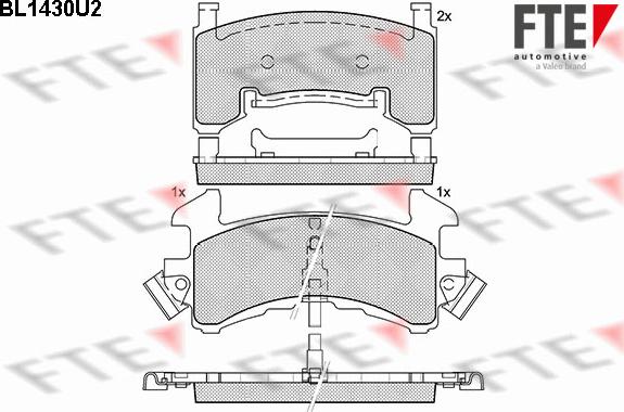 FTE BL1430U2 - Set placute frana,frana disc aaoparts.ro