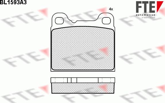 FTE BL1593A3 - Set placute frana,frana disc aaoparts.ro