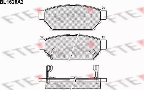 FTE BL1626A2 - Set placute frana,frana disc aaoparts.ro
