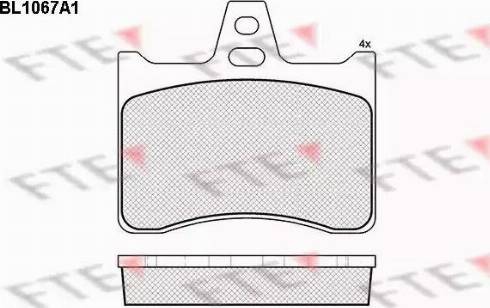 FTE BL1067A1 - Set placute frana,frana disc aaoparts.ro