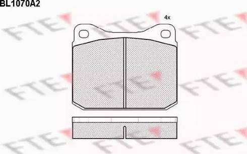 FTE BL1070A2 - Set placute frana,frana disc aaoparts.ro