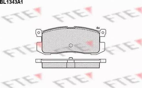 FTE BL1343A1 - Set placute frana,frana disc aaoparts.ro