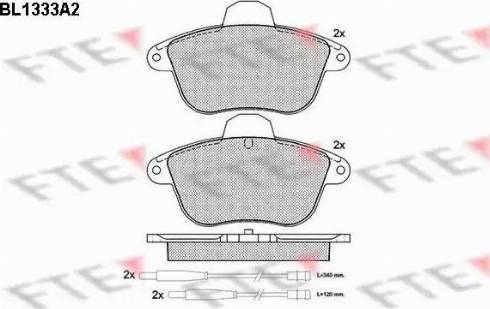 FTE BL1333A2 - Set placute frana,frana disc aaoparts.ro
